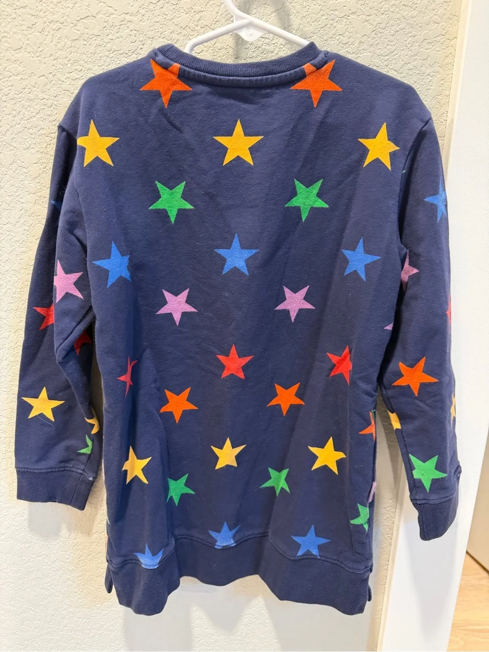 Primary Navy Sweatshirt with Multicolor Star Print - Picture 3 of 3